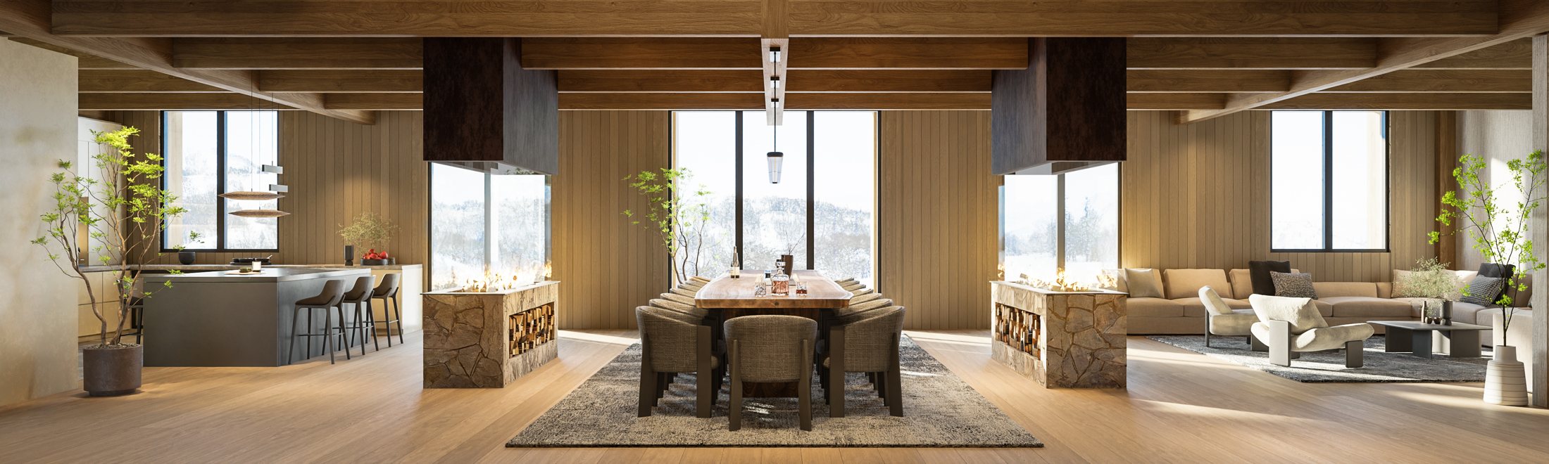 Living and dining