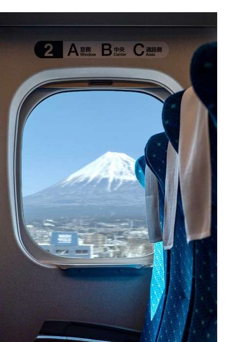Mount Yotei seen from the train to Niseko